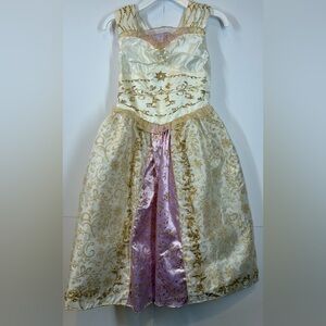 Disney Princess Rapunzel Wedding Dress Cream with Gold/Lavender Size 2/3